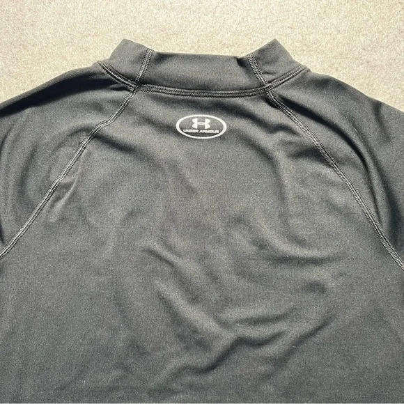 Under Armour Compression Shirt Mens Large Black Long Sleeve Athletic - Picture 5 of 5